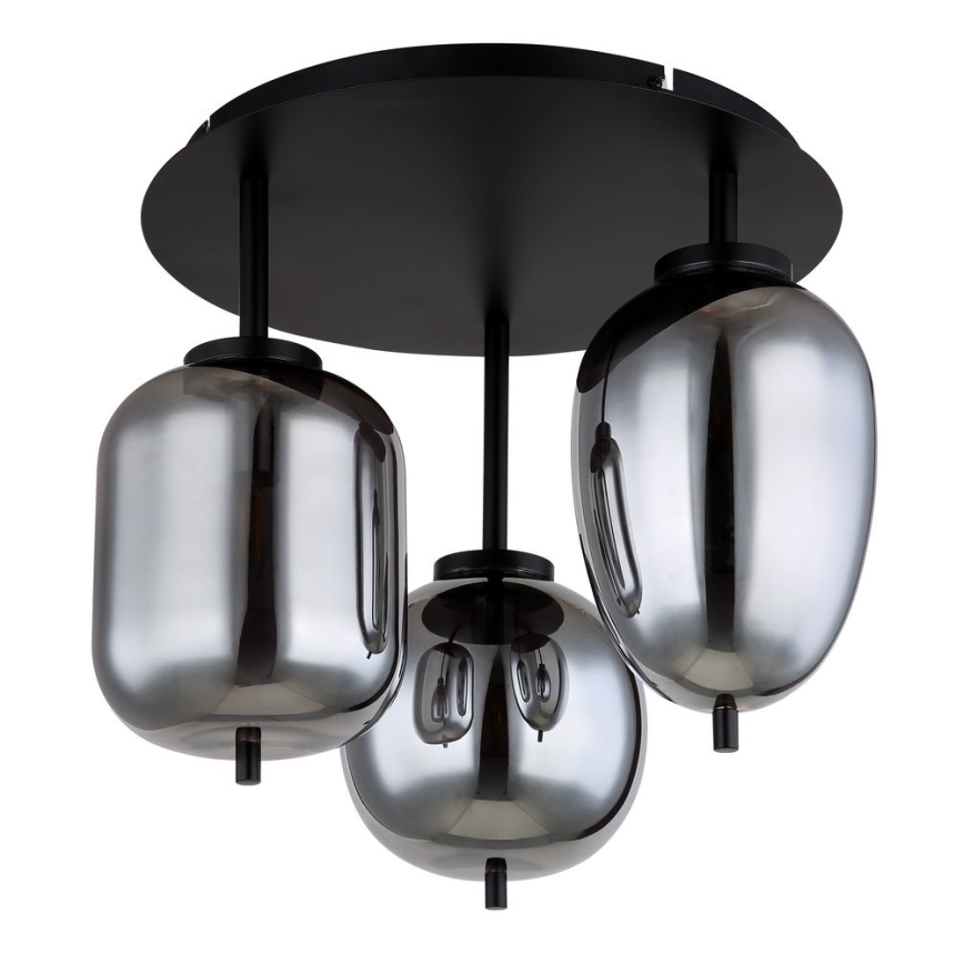 Globo - Полилей за повърхностен монтаж 3xE14/40W/230V black