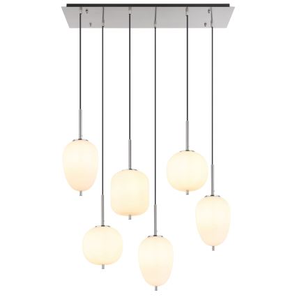 Globo - Пендел 6xE14/40W/230V лъскав хром