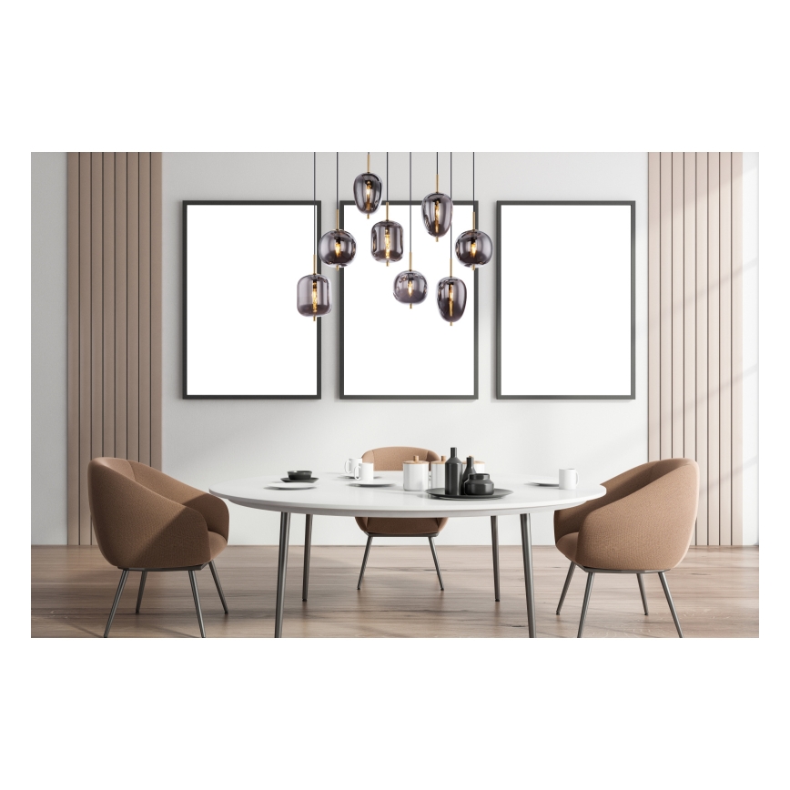 Globo - Пендел 8xE14/40W/230V опушен