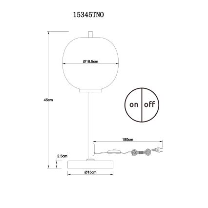 Globo - Настолна лампа 1xE14/40W/230V матов хром