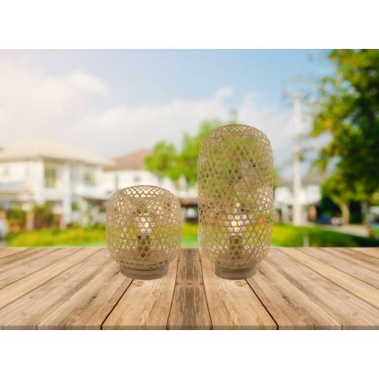 Globo - Настолна лампа 1xE27/60W/230V бамбук