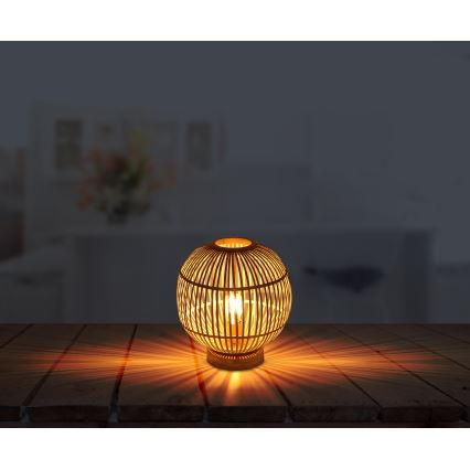 Globo - Настолна лампа 1xE27/60W230V бамбукова