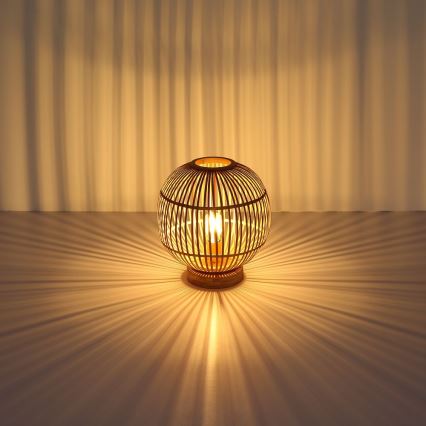 Globo - Настолна лампа 1xE27/60W230V бамбукова