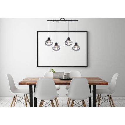 Globo - Висящ на въже полилей 4xE27/60W/230V