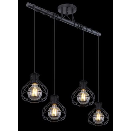 Globo - Висящ на въже полилей 4xE27/60W/230V