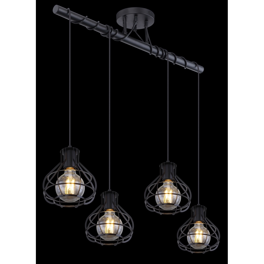 Globo - Висящ на въже полилей 4xE27/60W/230V