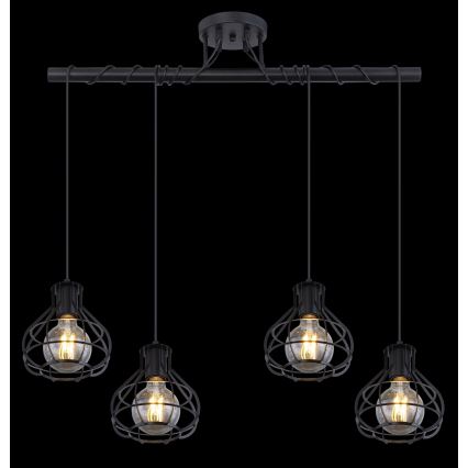 Globo - Висящ на въже полилей 4xE27/60W/230V