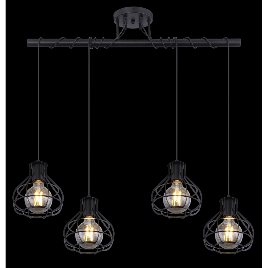 Globo - Висящ на въже полилей 4xE27/60W/230V