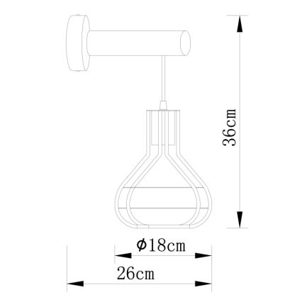 Globo - Стенна лампа 1xE27/60W/230V