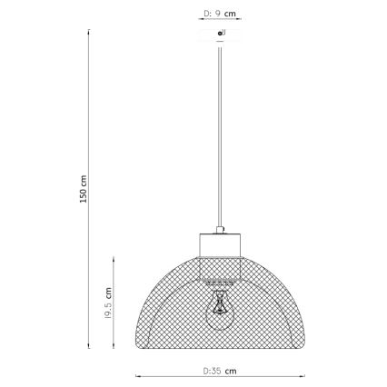 Globo - Полилей на въже 1xE27/60W/230V