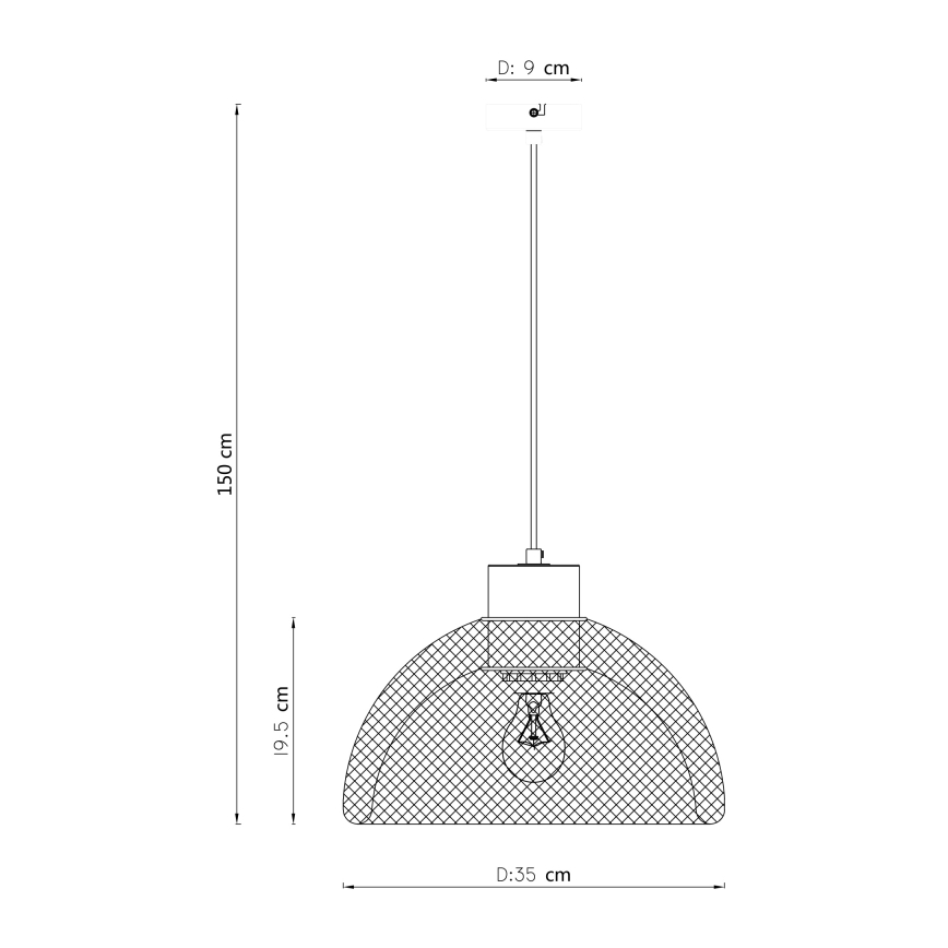 Globo - Полилей на въже 1xE27/60W/230V