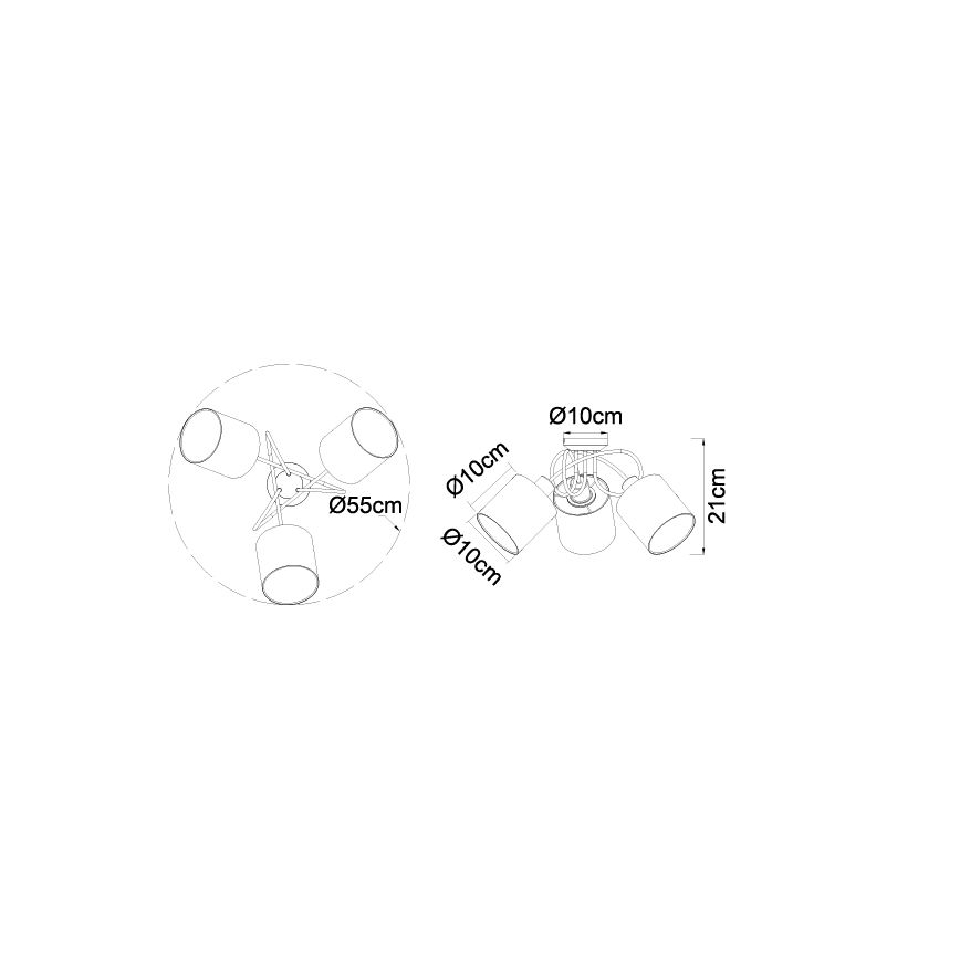 Globo - Повърхностен полилей 3xE14/25W/230V