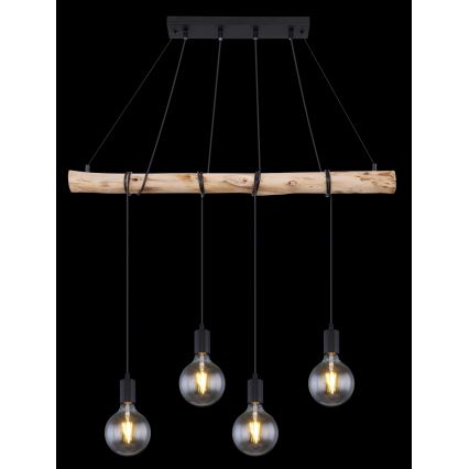 Globo - Висящ на въже полилей 4xE27/60W/230V