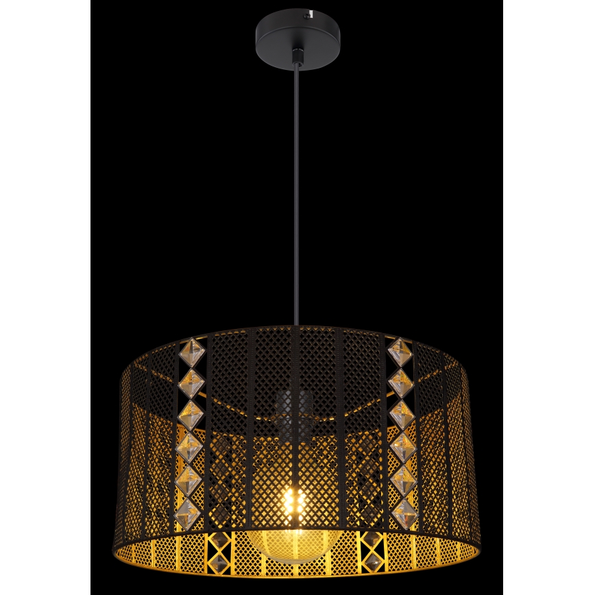 Globo - Пендел 1xE27/60W/230V златист/черен