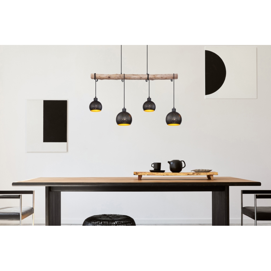 Globo - Висящ на въже полилей 4xE27/40W/230V