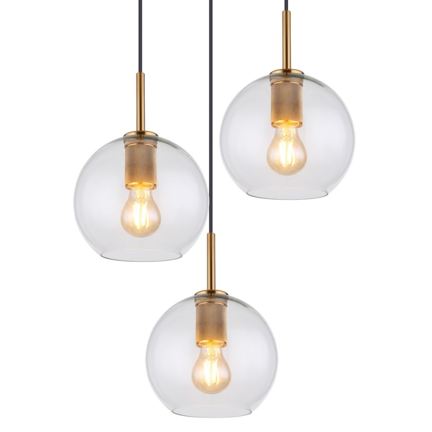 Globo - Висящ на въже полилей 3xE27/60W/230V