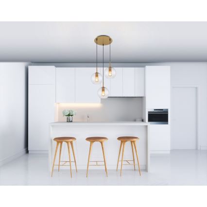 Globo - Висящ на въже полилей 3xE27/60W/230V