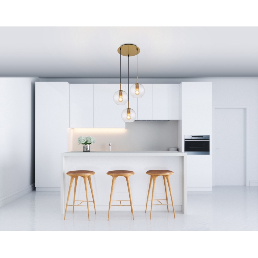 Globo - Висящ на въже полилей 3xE27/60W/230V