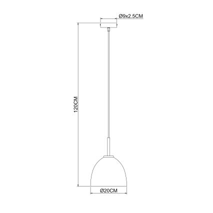 Globo - Висящ на въже полилей 1xE27/60W/230V