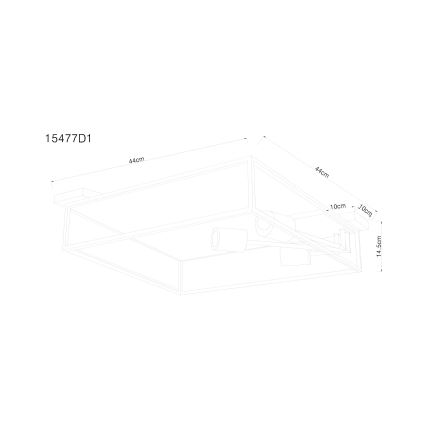 Globo - Таванна лампа 3xE27/60W/230V