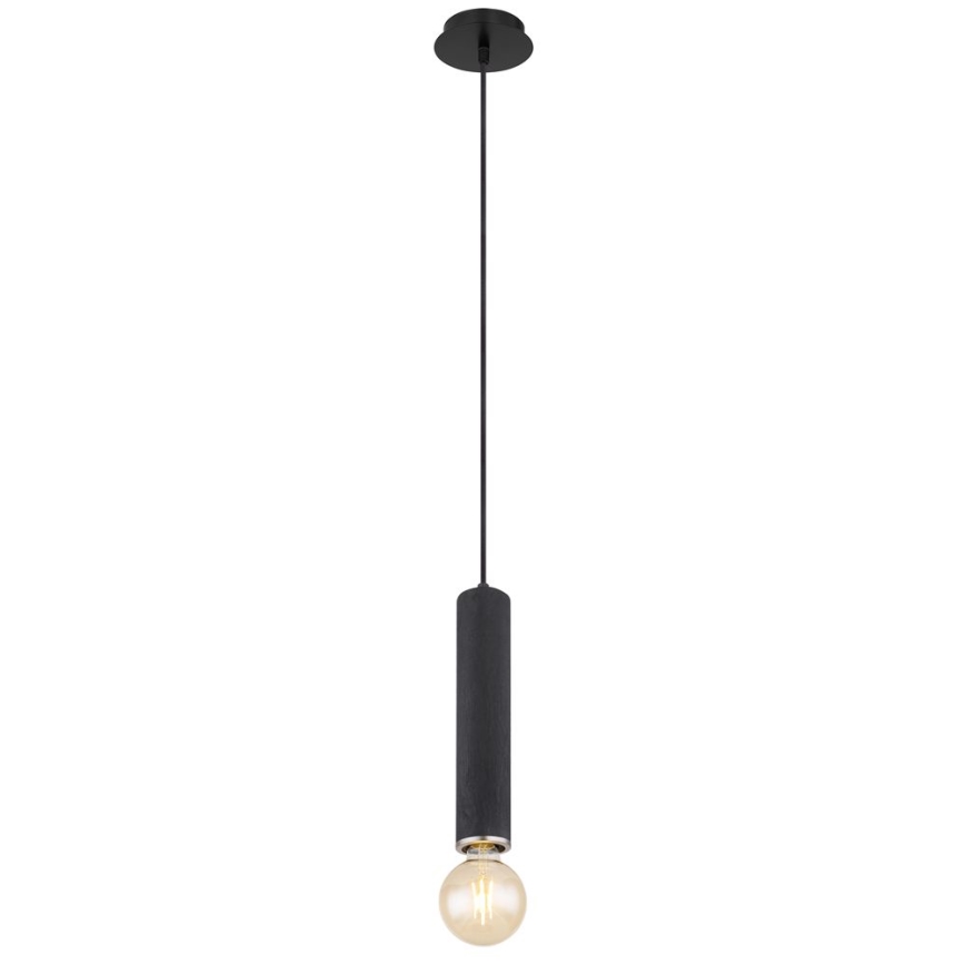 Globo - Пендел 1xE27/60W/230V черен дървен