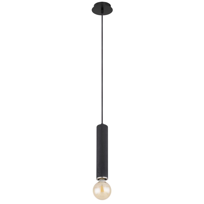Globo - Пендел 1xE27/60W/230V черен дървен
