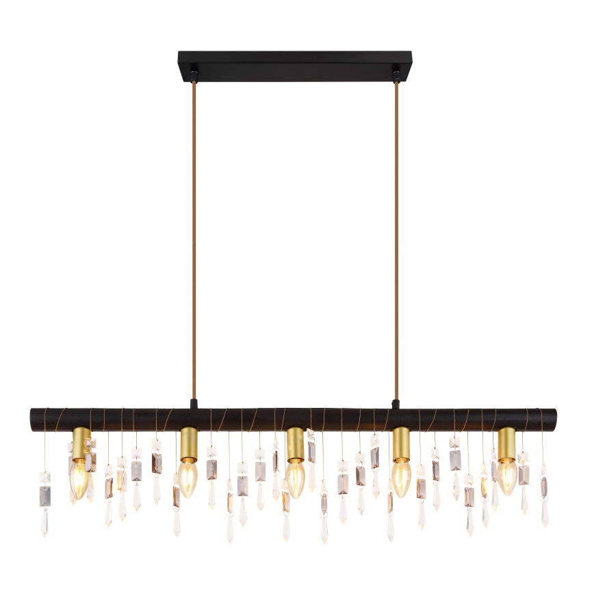 Globo 15532-5HB - Люстра на кабел KIRA 5xE14/40W/230V черна