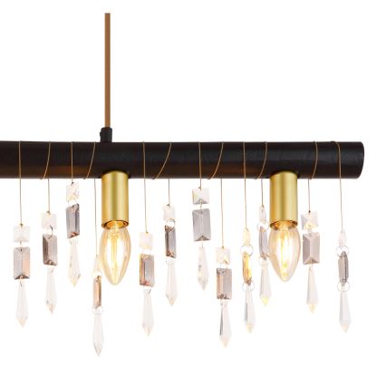 Globo 15532-5HB - Люстра на кабел KIRA 5xE14/40W/230V черна