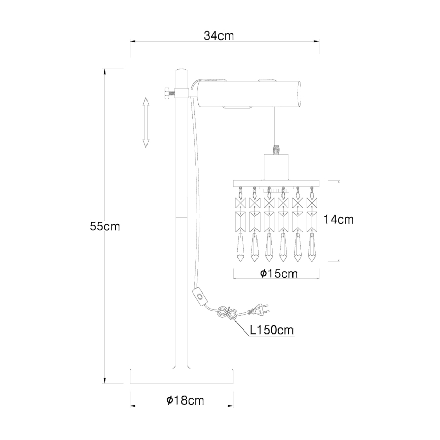 Globo - Настолна лампа 1xE27/40W/230V