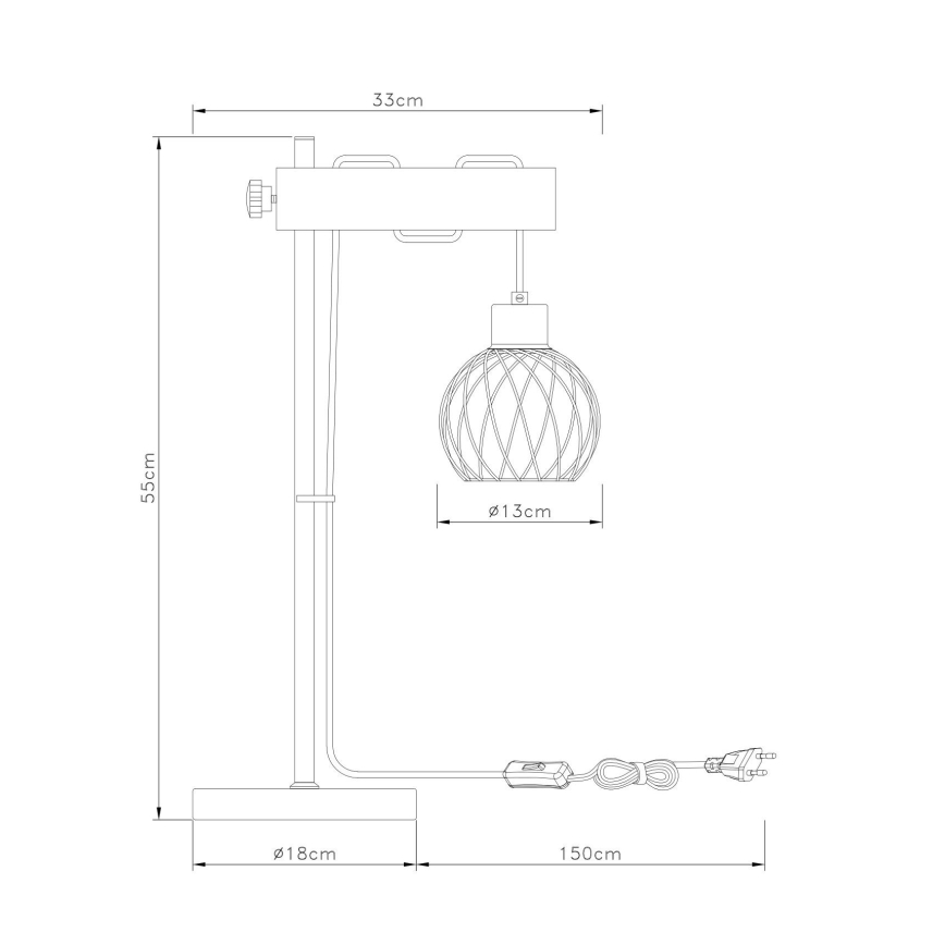 Globo - Настолна лампа 1xE27/15W/230V