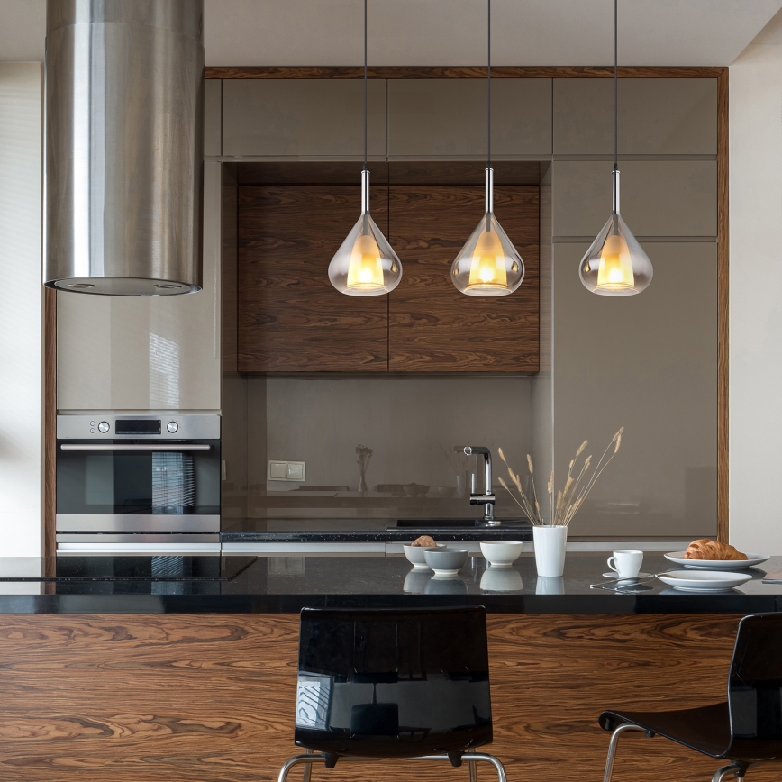 Globo - Пендел 3xE27/60W/230V черен