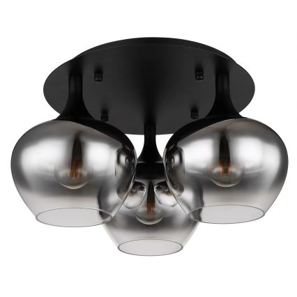 Globo - Полилей за повърхностен монтаж 3xE27/40W/230V Ø 45 см черен