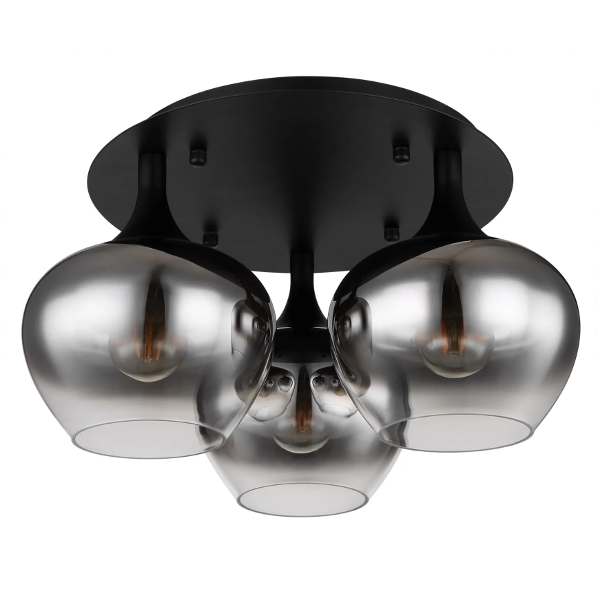 Globo - Полилей за повърхностен монтаж 3xE27/40W/230V Ø 45 см черен