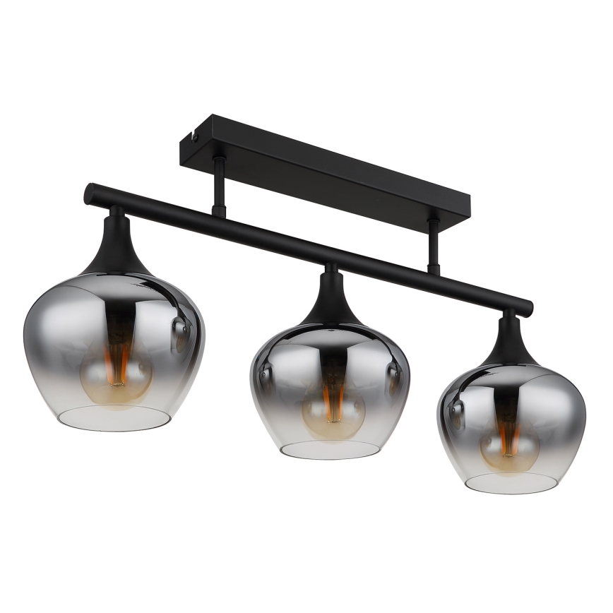 Globo - Полилей за повърхностен монтаж 3xE27/40W/230V черен