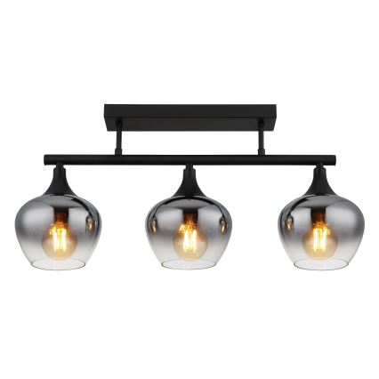 Globo - Полилей за повърхностен монтаж 3xE27/40W/230V черен