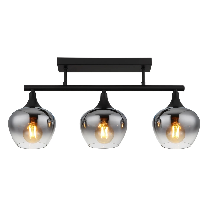 Globo - Полилей за повърхностен монтаж 3xE27/40W/230V черен