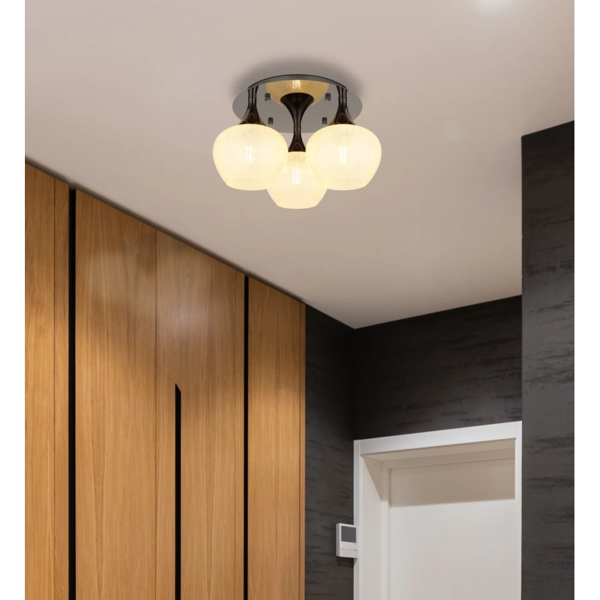 Globo - Полилей за повърхностен монтаж 3xE27/40W/230V антрацит
