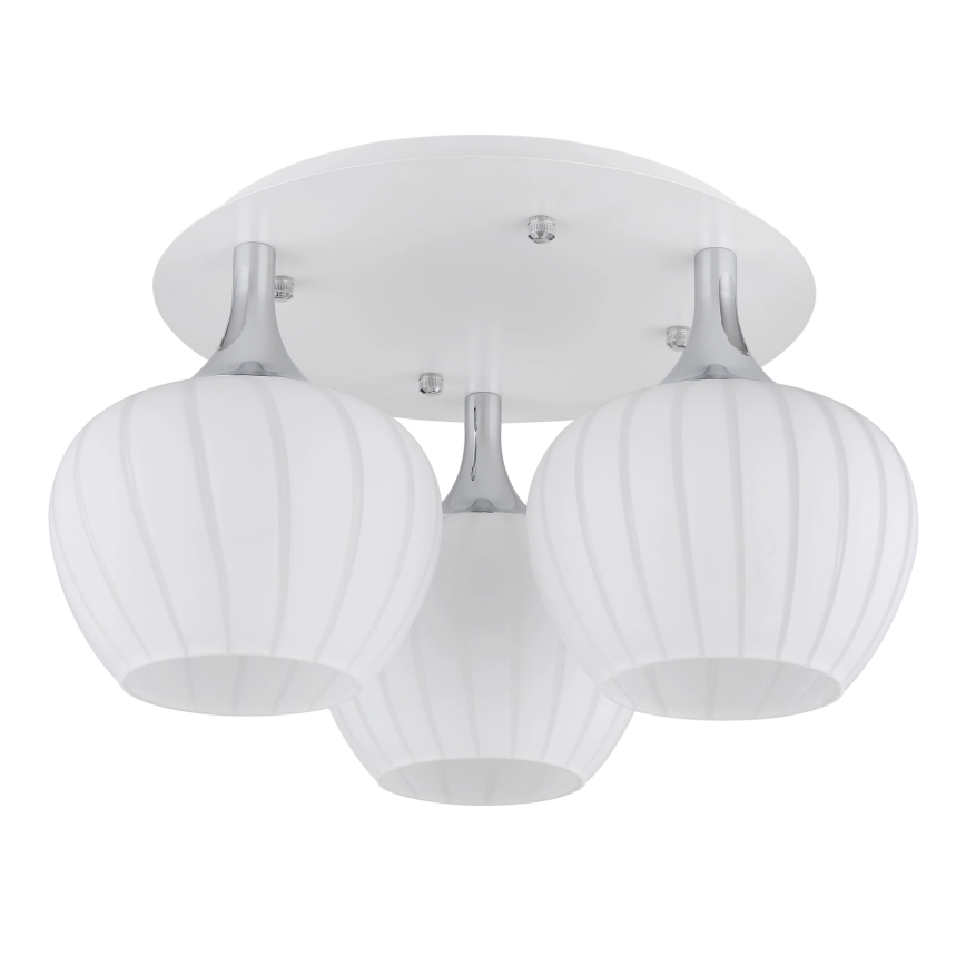 Globo - Полилей за повърхностен монтаж 3xE27/40W/230V бял