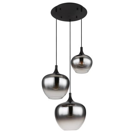Globo - Пендел 3xE27/40W/230V Ø 48 см черен