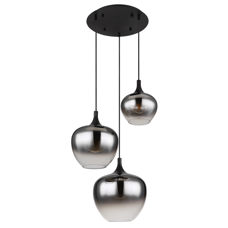 Globo - Пендел 3xE27/40W/230V Ø 48 см черен