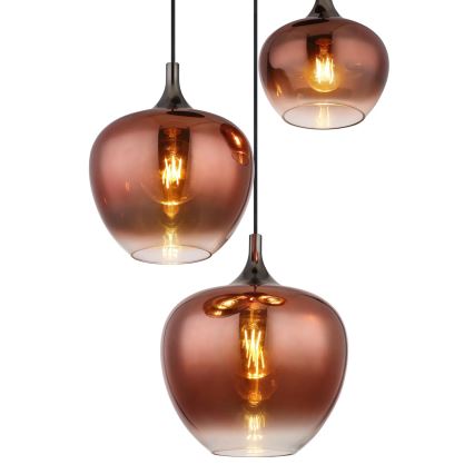 Globo - Пендел 3xE27/40W/230V меден