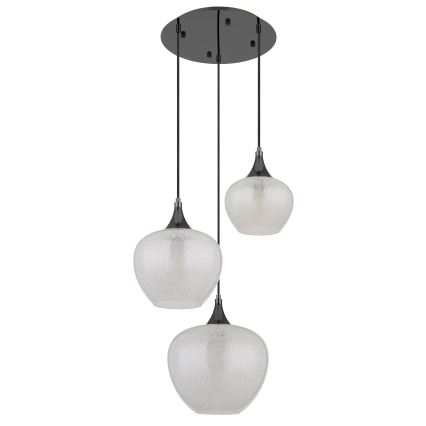 Globo - Пендел 3xE27/40W/230V бял/антрацит