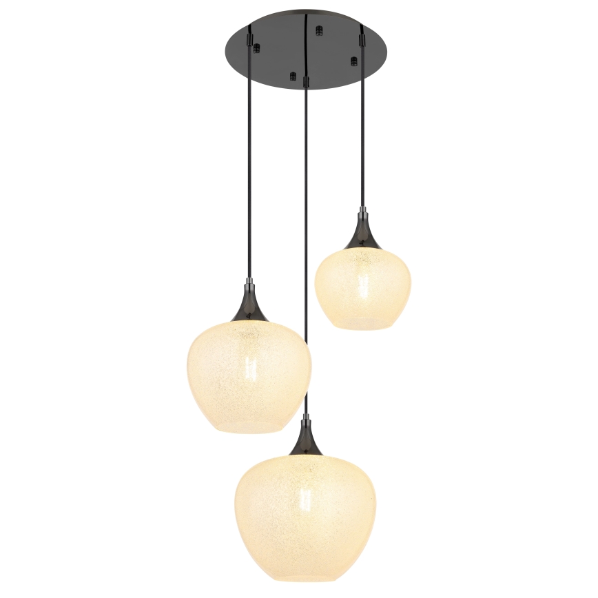 Globo - Пендел 3xE27/40W/230V бял/антрацит