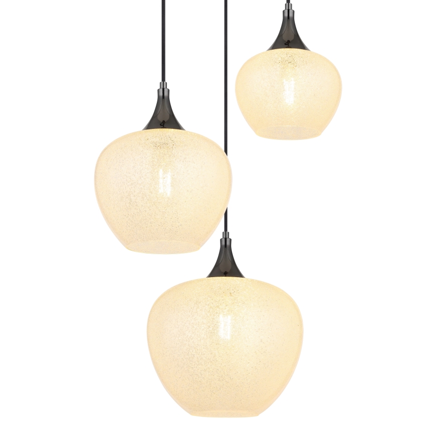 Globo - Пендел 3xE27/40W/230V бял/антрацит