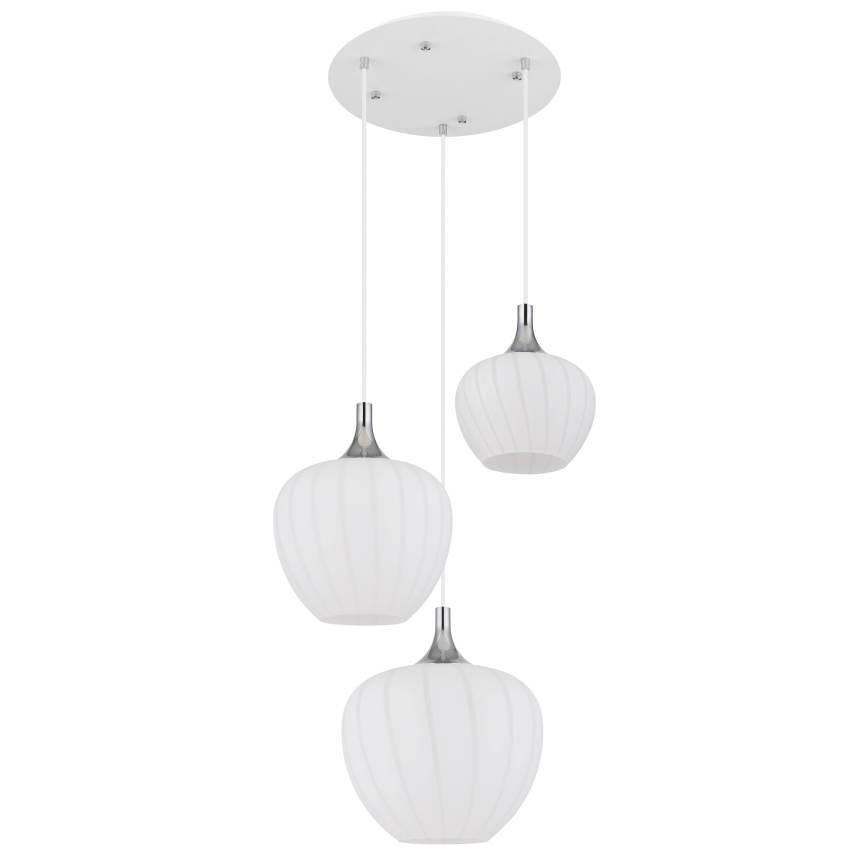Globo - Пендел 3xE27/40W/230V бял