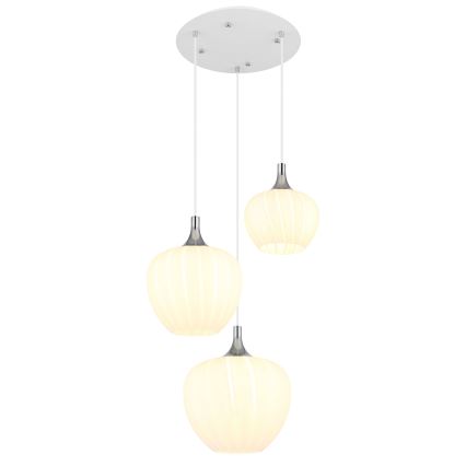 Globo - Пендел 3xE27/40W/230V бял