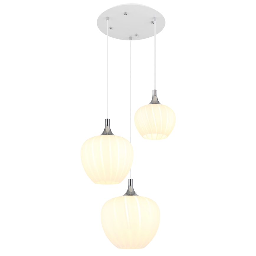 Globo - Пендел 3xE27/40W/230V бял
