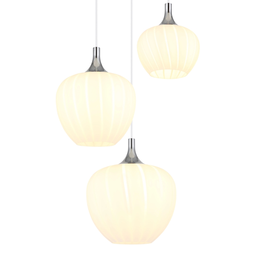 Globo - Пендел 3xE27/40W/230V бял