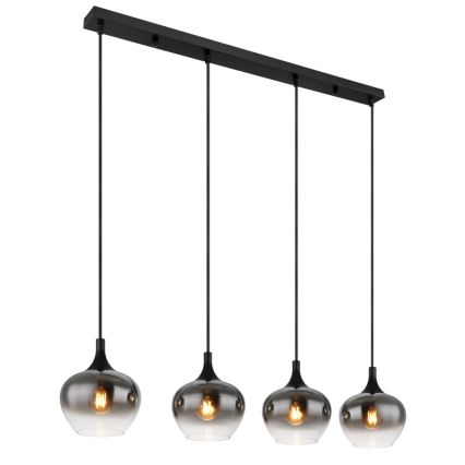 Globo - Полилей на кабел, 4xE27/40W/230V, черен