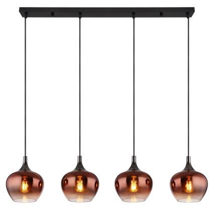 Globo - Пендел 4xE27/40W/230V меден